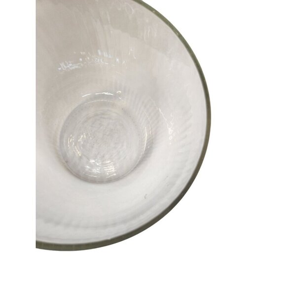 European Collection Blown Ribbed Glass Vase, Bowl  7" x 7" Made In Turkey, Weddi - Picture 12 of 12